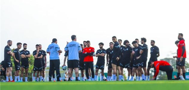 مران منتخب مصر  تدريبات بدنية للاعبين استعداداً لمواجهة موزمبيق في كأس أمم إفريقيا